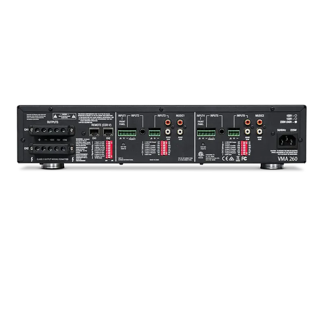 Amplificador mezclador JBL Pro NVMA260 8 entradas 60W/120W 2