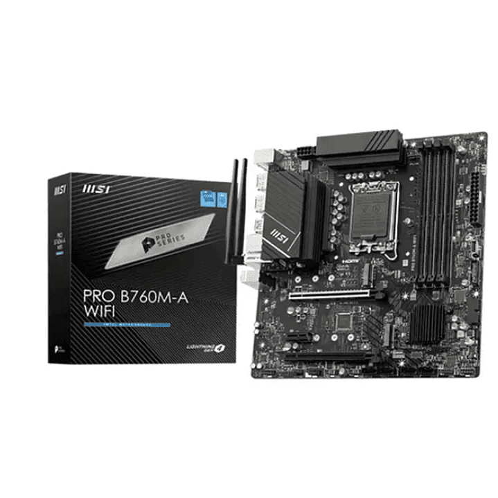 Placa Madre MSI PRO B760M-A WIFI LGA1700 DDR5 1