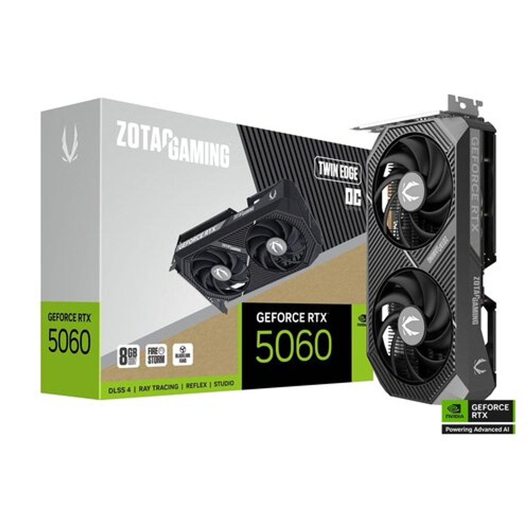 Tarjeta de Video Zotac RTX 5060 8GB GDDR7 Gaming 1