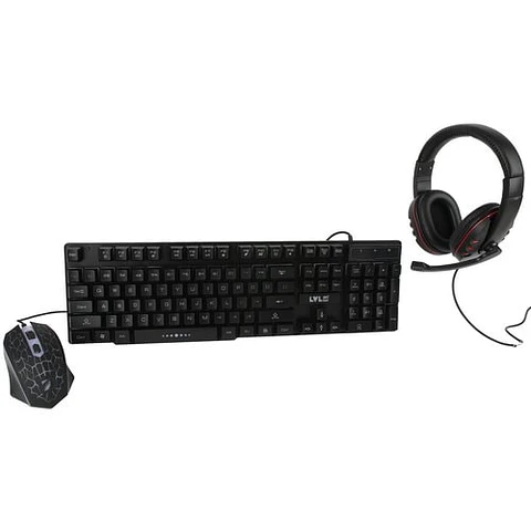 Kit Gamer Vivitar Teclado Mouse Audífonos Negro