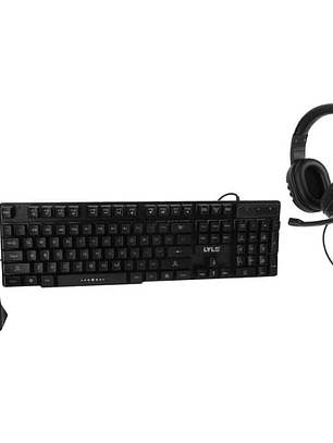 Kit Gamer Vivitar Teclado Mouse Audífonos Negro