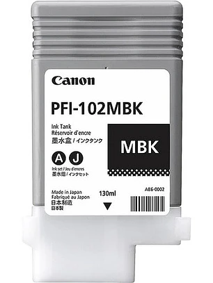 Cartucho de Tinta Canon PFI-102 Negro Mate imagePROGRAF iPF500 iPF600 iPF700 Original Plotter
