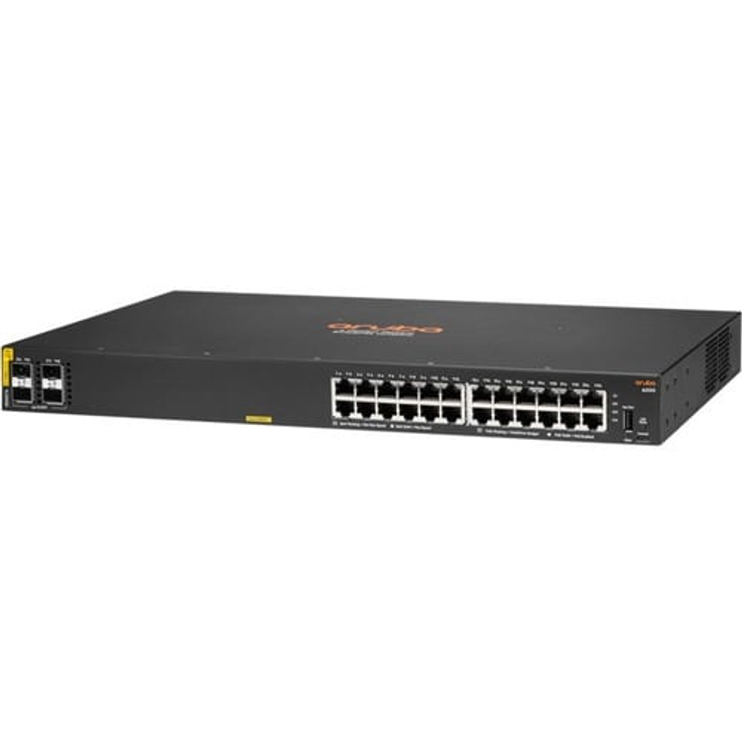 Switch HPE Aruba CX 6000 24 Puertos PoE 370W 4 SFP L3 R8N87A 1