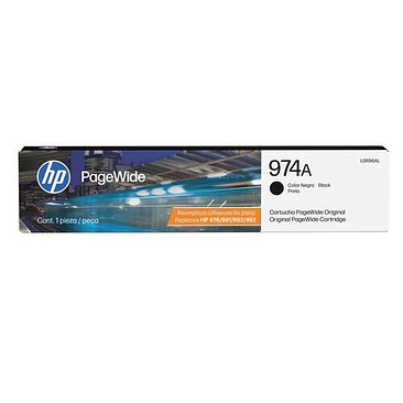 Cartucho HP 974A Negro PageWide Original 3500 Páginas L0R96AL 1