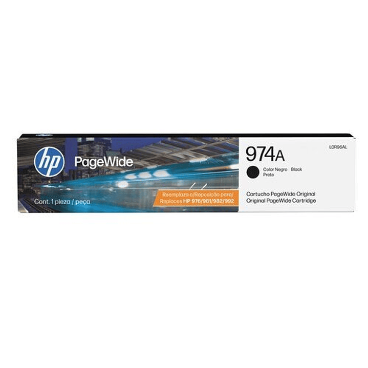 Cartucho HP 974A Negro PageWide Original 3500 Páginas L0R96AL 1