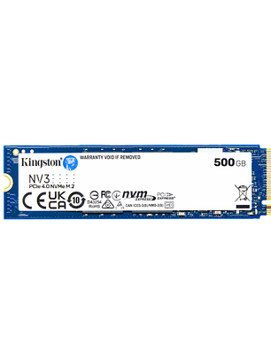 Unidad SSD Kingston NV3 500GB NVMe M.2 2280 6000MB/s SNV3S/500G
