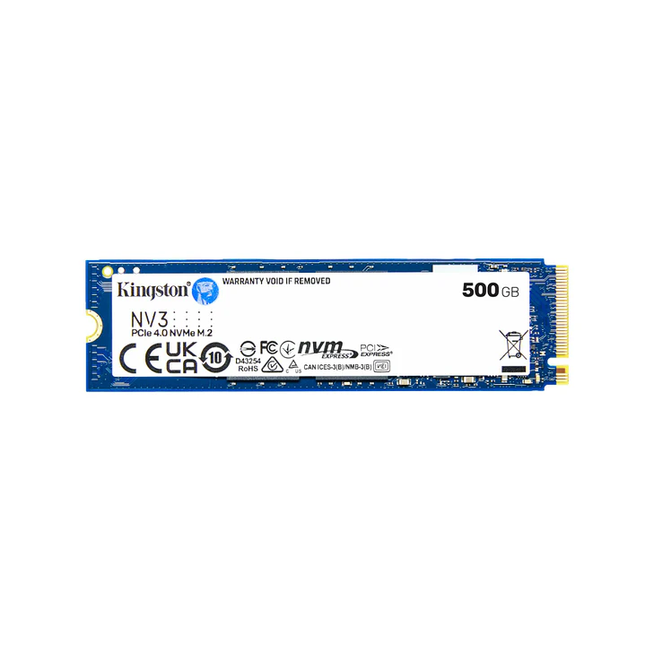 Unidad SSD Kingston NV3 500GB NVMe M.2 2280 6000MB/s SNV3S/500G 2
