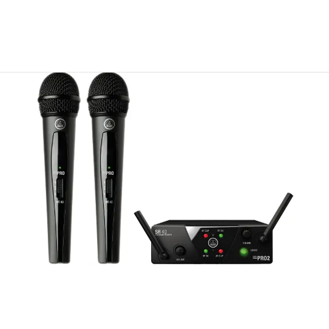 Micrófono Inalámbrico AKG WMS40 Mini2 Vocal Doble 1