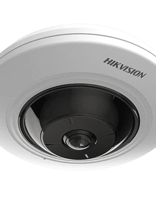 Cámara Hikvision Fisheye IP 5MP 180° AcuSense PoE