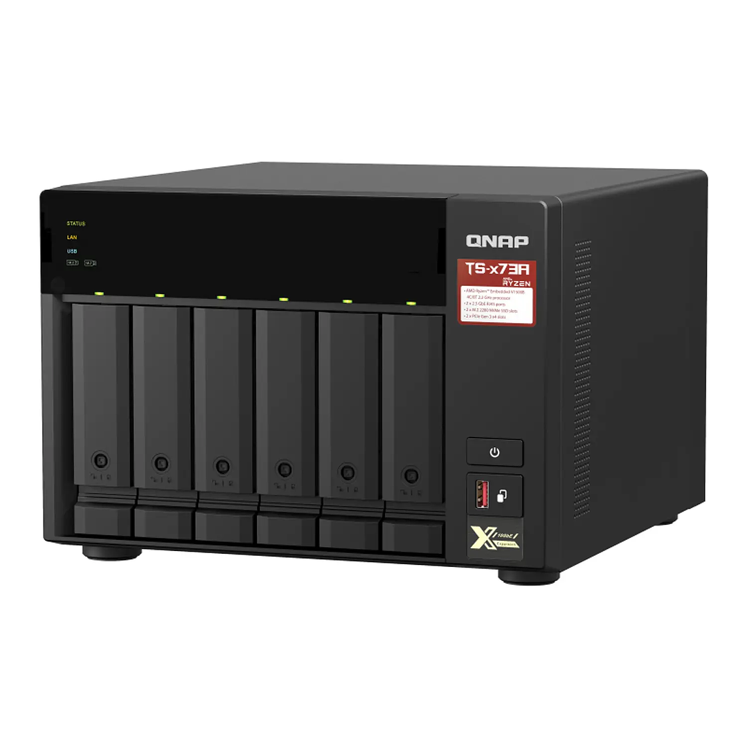 NAS QNAP TS-673A 6 Bahías Ryzen 8GB 2.5GbE 3