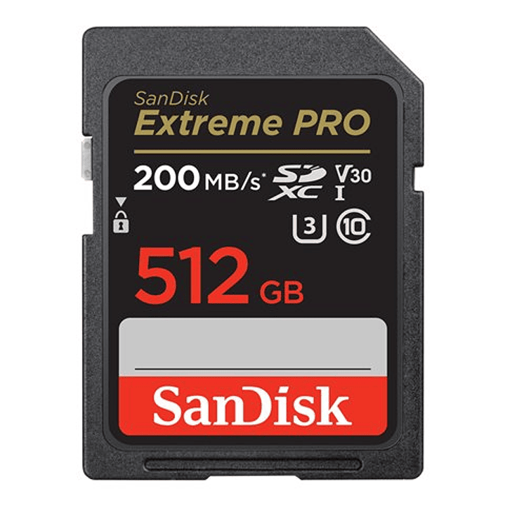Tarjeta SD SanDisk Extreme PRO 512GB UHS-I V30 200MB/s 2