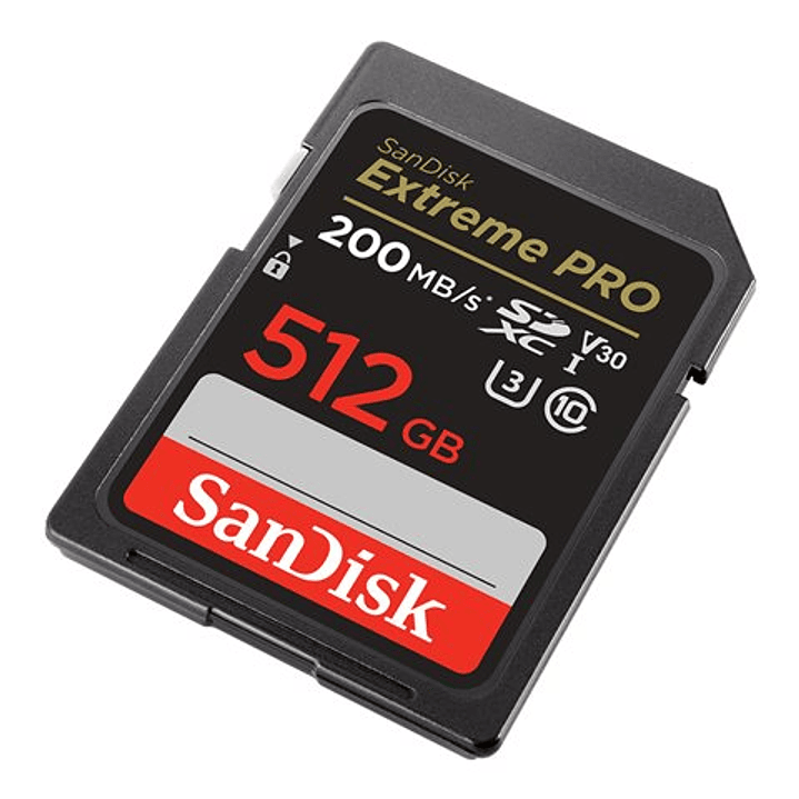 Tarjeta SD SanDisk Extreme PRO 512GB UHS-I V30 200MB/s 3