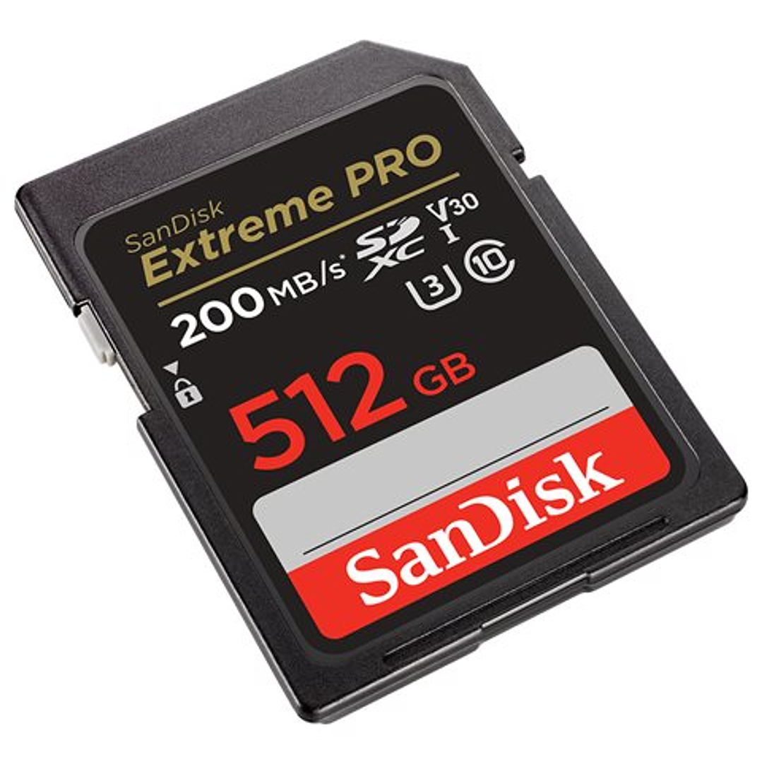 Tarjeta SD SanDisk Extreme PRO 512GB UHS-I V30 200MB/s 1