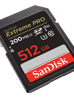 Tarjeta SD SanDisk Extreme PRO 512GB UHS-I V30 200MB/s
