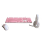 Kit Gamer Teclado Mouse Audífonos Vivitar LED Rosa  - Miniatura 2