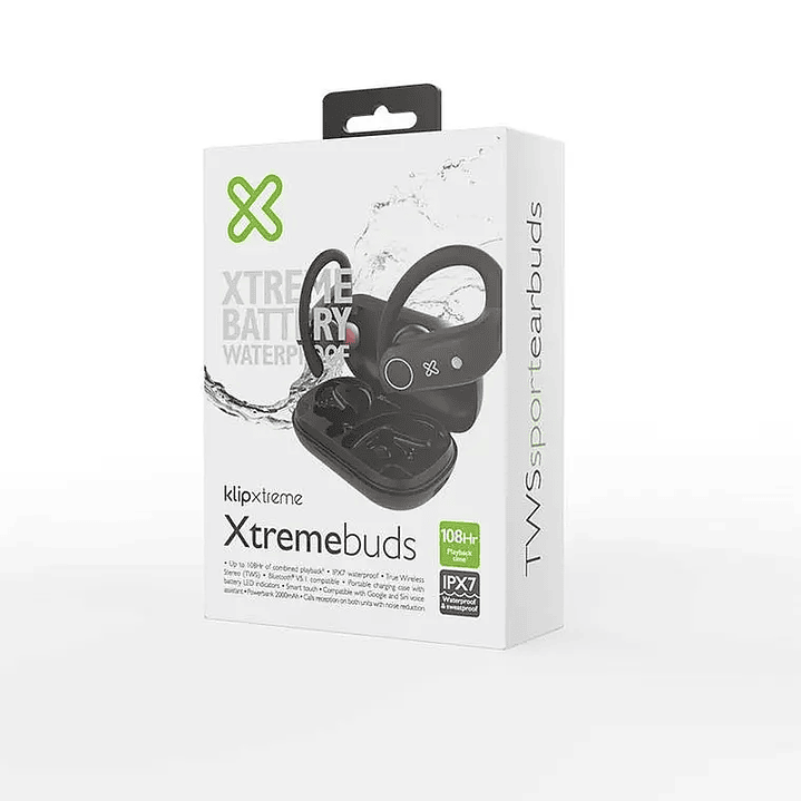 Audífonos Klip Xtreme TWS PowerBank 108H Bluetooth Negro 5