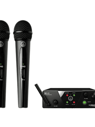 Sistema Micrófonos Inalámbricos AKG WMS40 Mini2 Vocal Doble