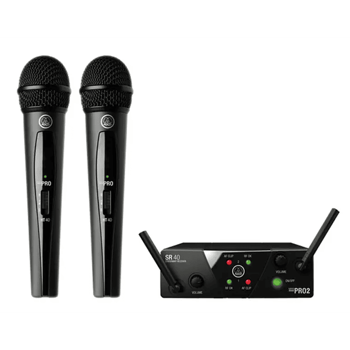 Sistema Micrófonos Inalámbricos AKG WMS40 Mini2 Vocal Doble 1