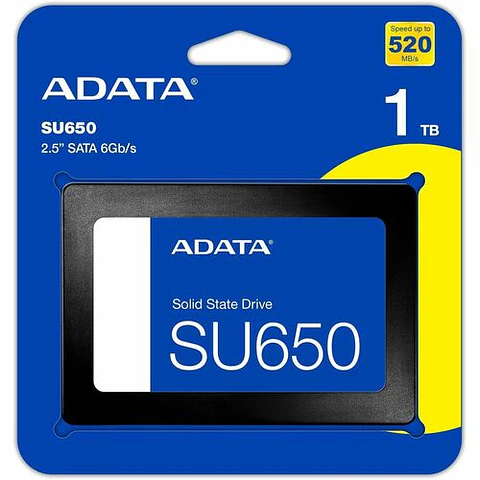 Unidad SSD Adata SU650 1TB 2.5 SATA 520MB/s Interno