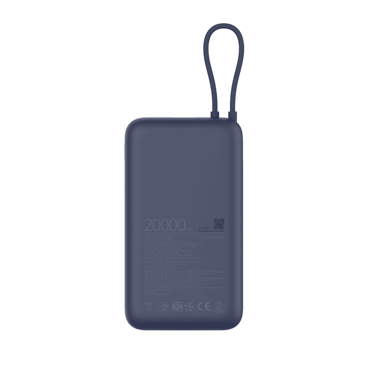 Power Bank Xiaomi 20000mAh 33W Cable Integrado Azul 2