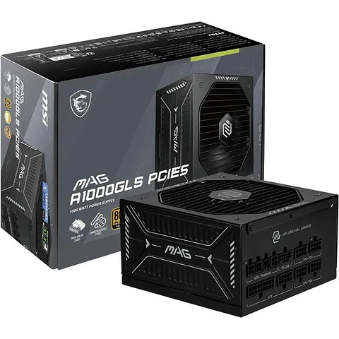 Fuente Poder MSI MAG A1000GLS 1000W PCIe 5 Modular