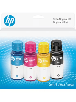 Pack Tinta HP 4 Colores Original GT53 - GT52