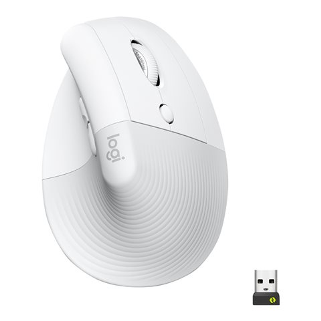 Mouse Vertical Logitech Lift Ergonómico Inalámbrico Blanco 1