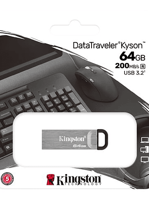 Pendrive Kingston Kyson 64GB USB 3.2 200MB/s Metal