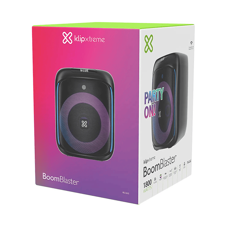Parlante Klip Xtreme BoomBlaster 1800W Bluetooth 7H 2