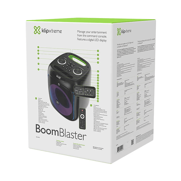 Parlante Klip Xtreme BoomBlaster 1800W Bluetooth 7H 3