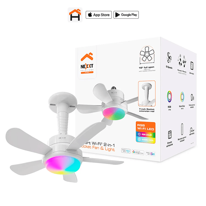 Ventilador Techo Nexxt NHA-F100 Smart RGB WiFi 1