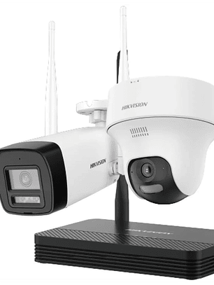 Kit Seguridad Hikvision WiFi 4CH 2MP Bullet + Turret