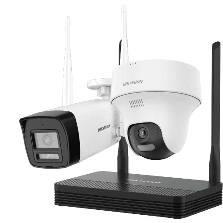 Kit Seguridad Hikvision WiFi 4CH 2MP Bullet + Turret 1