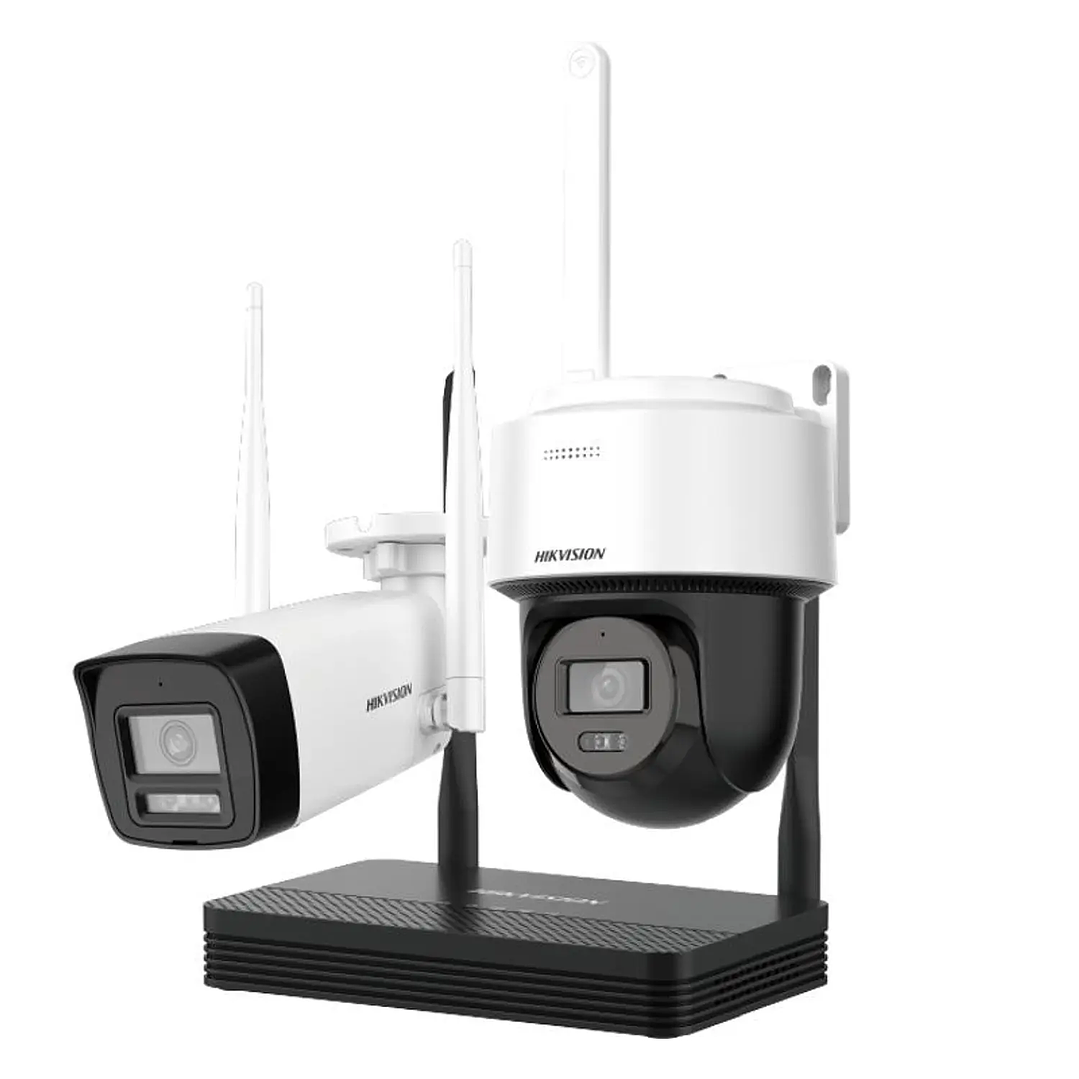 Kit Seguridad Hikvision WiFi 2MP Bullet + PT Domo 1