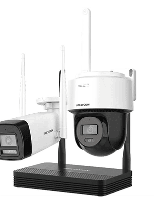 Kit Seguridad Hikvision WiFi 2MP Bullet + PT Domo