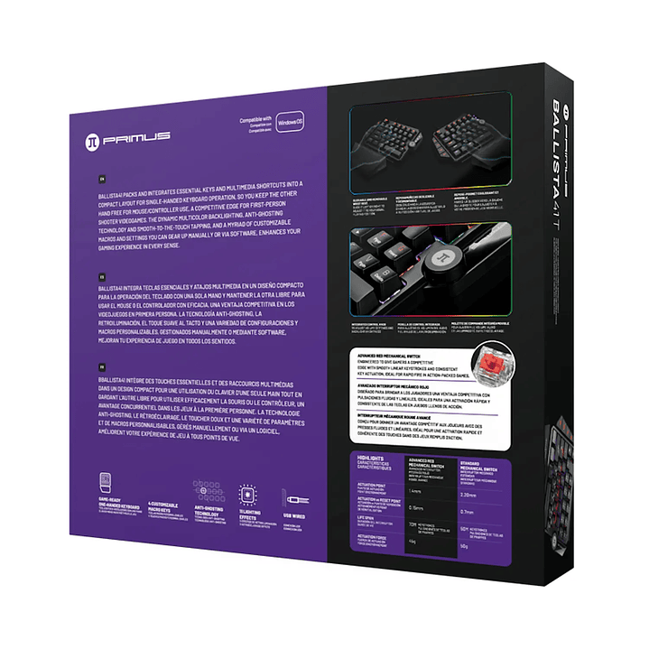 Teclado Mecánico Primus Gaming PKS-040E USB Negro 5