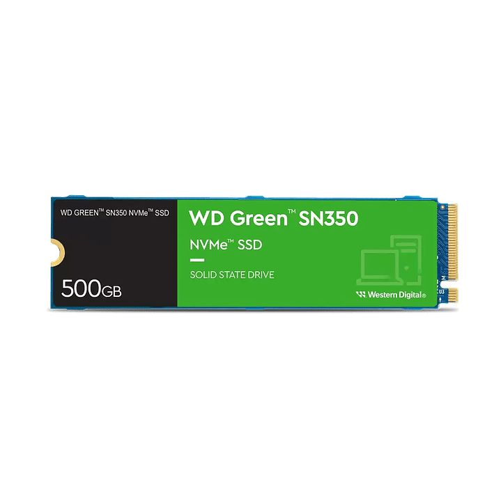 Unidad SSD WD Green SN350 500GB NVMe M.2 2280 PCIe 3.0 1