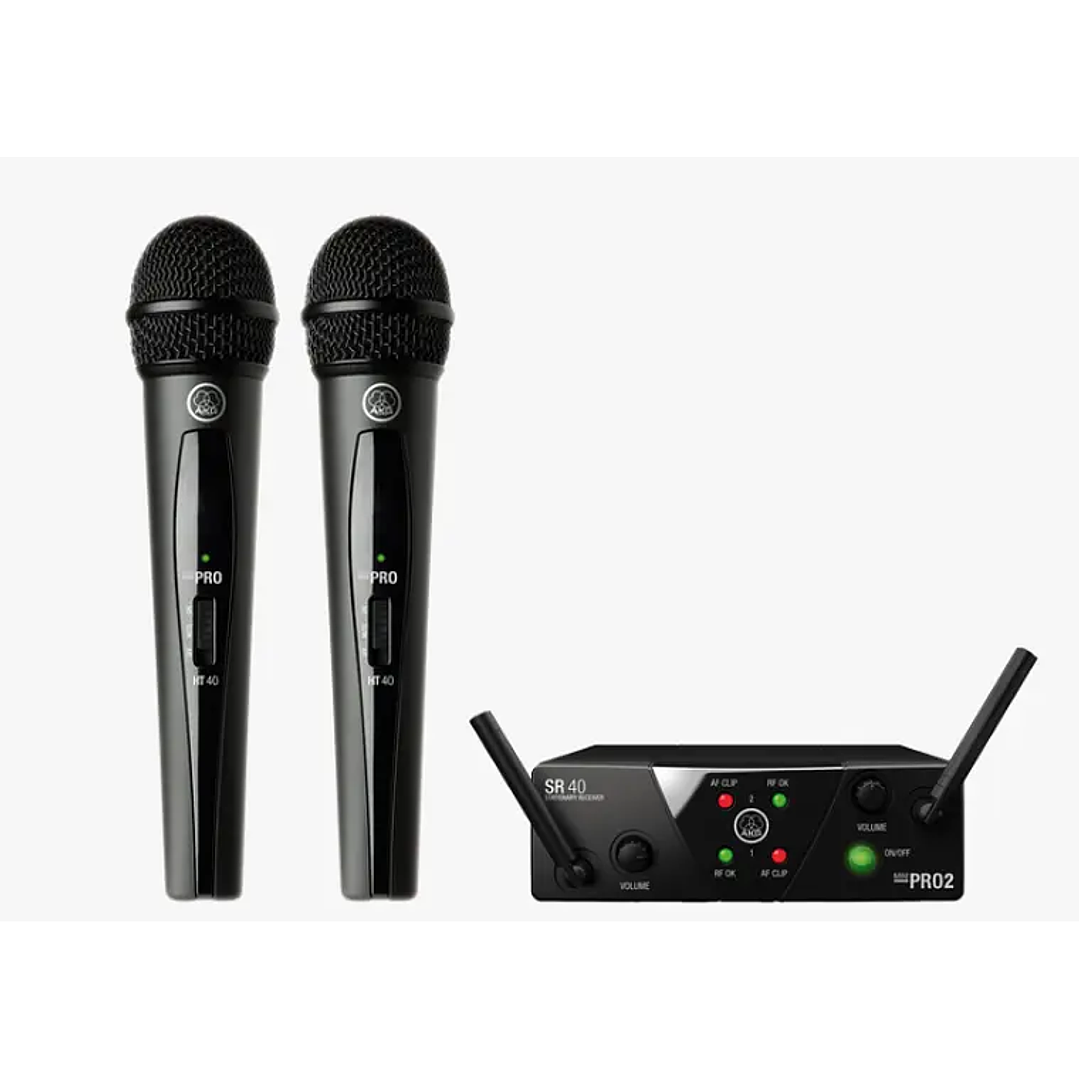 Sistema Inalámbrico AKG WMS40 Mini2 Vocal Doble Micrófono 1