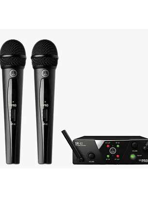 Sistema Inalámbrico AKG WMS40 Mini2 Vocal Doble Micrófono
