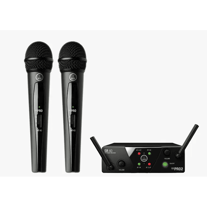Sistema Inalámbrico AKG WMS40 Mini2 Vocal Doble Micrófono 1