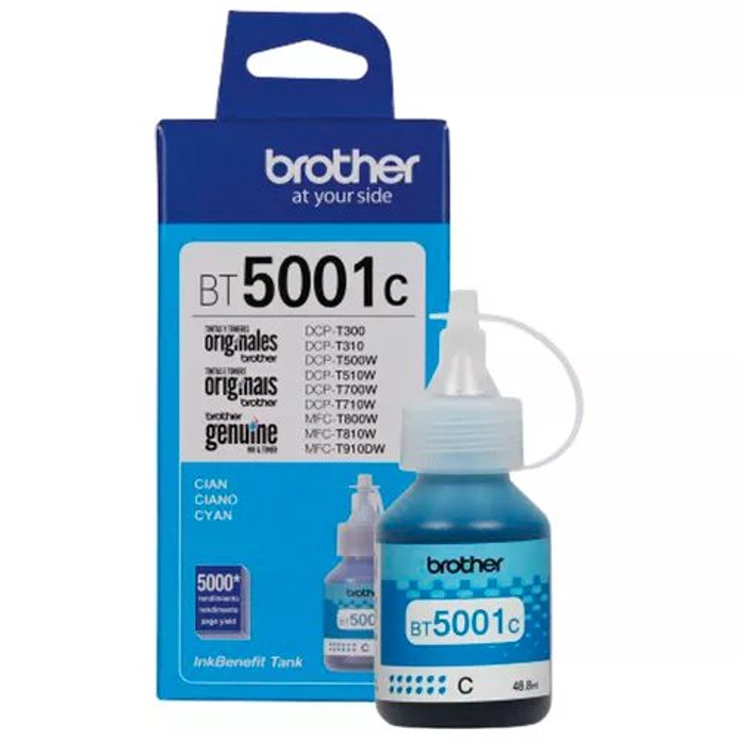 Tinta Brother BT5001C Cian Original Botella 1