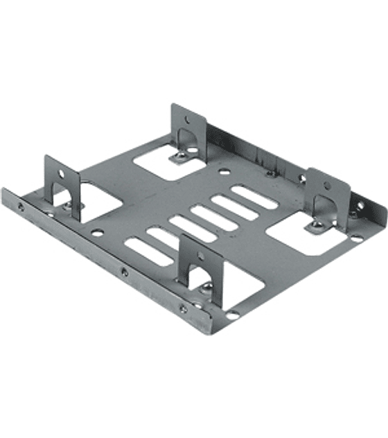 Bracket Adaptador Bandeja de Montaje 2 Unidades de Disco Duro HDD de 2.5 pulgadas a Bahía de 3.5 Pulgadas