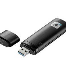 Adaptador de Red DLink Tarjeta de Red USB WiFi Dual-Band AC1200 DWA-182