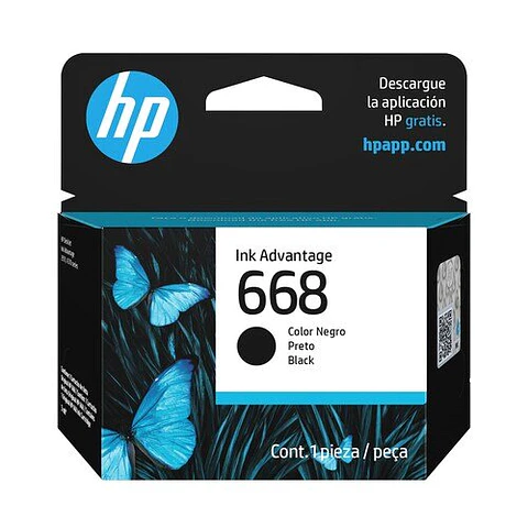 Tinta HP 668 Negro Original DeskJet Plus