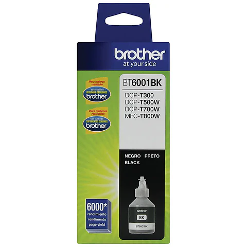 Botella Tinta Brother BT6001BK Negro Original