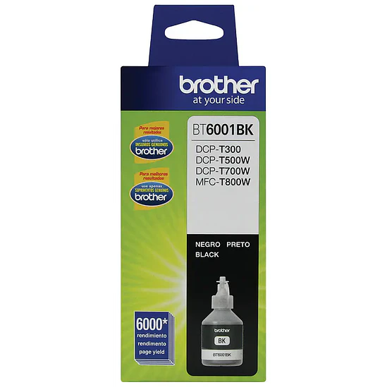 Botella Tinta Brother BT6001BK Negro Original 1