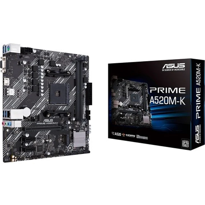 Placa Madre Asus Prime A520M-K AM4 DDR4 Micro ATX 1