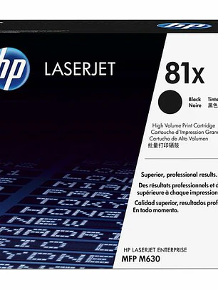Toner HP 81X Negro Alto Rendimiento Original CF281X