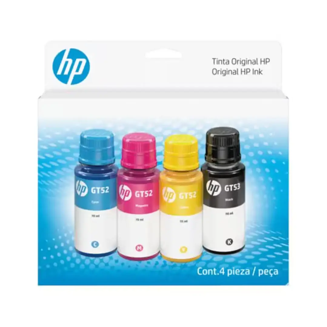 Botella Tinta HP GT53 GT52 Pack 4 Colores Original 1