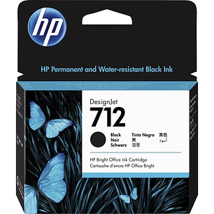 Cartucho HP 712 Negro Alto Rendimiento Original 80ml